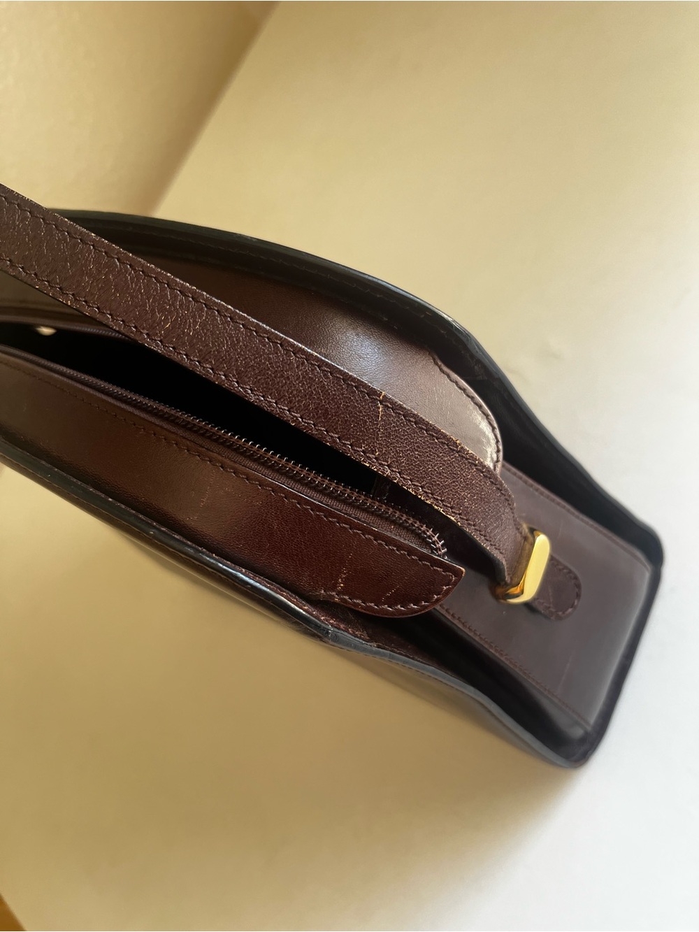 Vintage Bally Crossbody Leather Handbag Brown Made In Italy - Picture 12 of 13